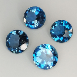 London blue topaz round cut 6mm 1pz