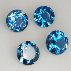 London blue topaz round cut 6mm 1pz