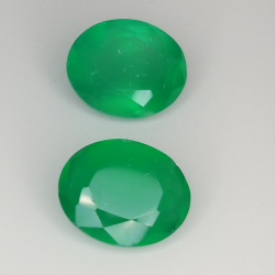 Agata verde taglio ovale 10x8mm 1pz