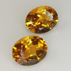 Citrin oval Größe 10x8mm 1pz