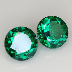 Green topaz round cut 8mm 1pz