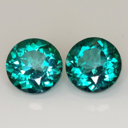 Green topaz round cut 9mm 1pz