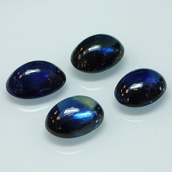 Cabochon ovale blu zaffiro mm.7x5 1pz