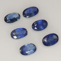 Saphir bleu taille ovale 5x3mm 1ct