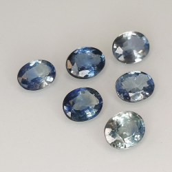 Blue sapphire oval cut 5x4mm 1pz