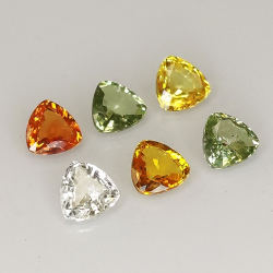 Songea Saphir Multicolor Trillion Größe 3,4-3,8mm 1ct