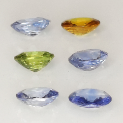 Ceylon sapphire multicolor oval cut 4.3x3.5mm 1ct