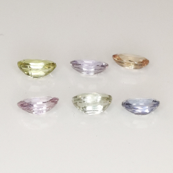 Saphir Ceylon multicolor oval geschliffen 5x3mm 1St.