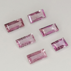 Baguette Cut Pink Ceylon Sapphire 2.0-2.5mm 1ct