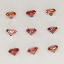 Saphir Padparadscha taille brillant 1.7mm 1ct