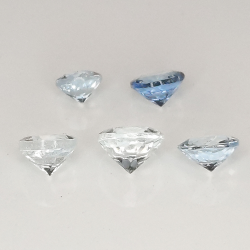 Aquamarine round cut 2.9-4.1mm 1ct