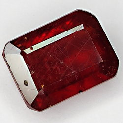 4.30ct Ruby emerald cut 9.7x7.1mm