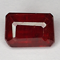 2.60ct Ruby emerald cut 8.6x5.5mm