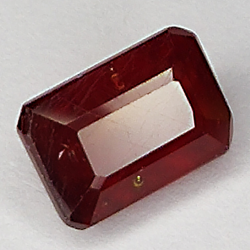 2.80ct Ruby emerald cut 8.4x5.7mm