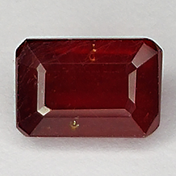 2.80ct Ruby emerald cut 8.4x5.7mm