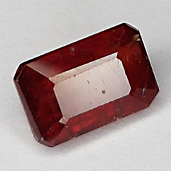 2.35ct Ruby emerald cut 8.5x5.5mm