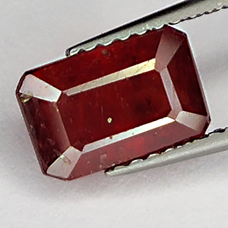 2.35ct Ruby emerald cut 8.5x5.5mm