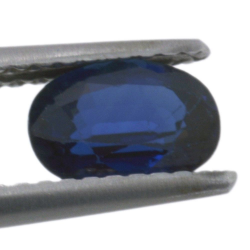 Saphir bleu 1,10 ct taille ovale 7,06x5,09 mm