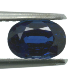 Taglio ovale in zaffiro blu da 1,10 ct, 7,06 x 5,09 mm