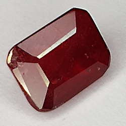 2.00ct Ruby emerald cut 7.2x5.7mm