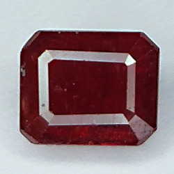 3.65ct Ruby emerald cut 8.4x6.6mm