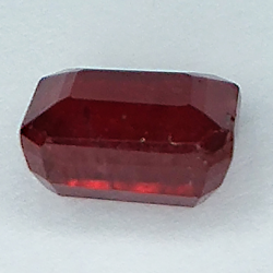 3.65ct Ruby emerald cut 8.4x6.6mm