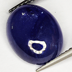 6.12ct Blauer Saphir cabochon oval 11.6x9.3mm