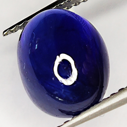 5.93ct Blauer Saphir cabochon oval 10.3x8.2mm