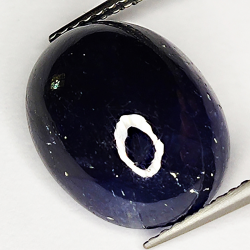 12.20ct Bleu Saphir cabochon ovale 13.9x11.1mm