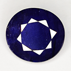 8.46ct Zaffiro Blu taglio ovale 13.0x11.8mm