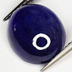 6.06ct Blue Sapphire cabochon oval 11.5x9.7mm