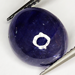 8.84ct Blauer Saphir cabochon oval 11.3x9.9mm