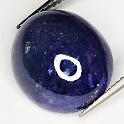 15.55ct Blue Sapphire cabochon oval 15.3x13.3mm