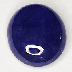 6.46ct Blauer Saphir cabochon oval 12.2x10.2mm