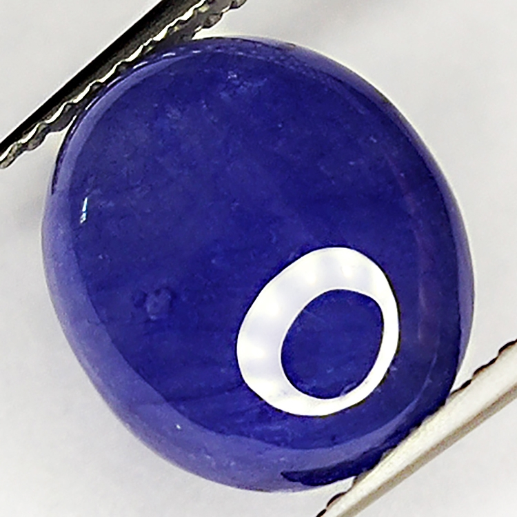 6.46ct Blauer Saphir cabochon oval 12.2x10.2mm