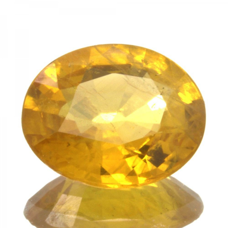 Taglio ovale con zaffiro giallo da 1,73 ct, 8,39x6,96 mm