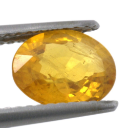 Taglio ovale con zaffiro giallo da 1,73 ct, 8,39x6,96 mm