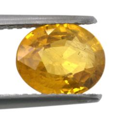 1.73ct Yellow Sapphire Oval Cut 8.39x6.96mm