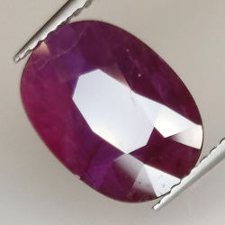 4.16ct Ruby oval cut 12.0x9.0mm