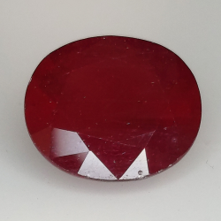 13.77ct Rubin ovalschliff 14.7x12.7mm