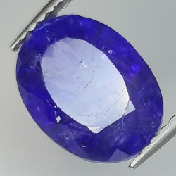 4.44ct Tanzanite oval cut 10.5x7.8mm