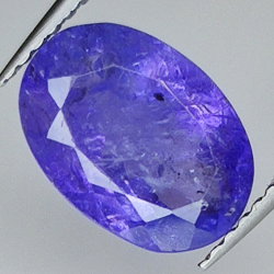 3.05ct Tanzanite coupe ovale 10.5x7.6mm