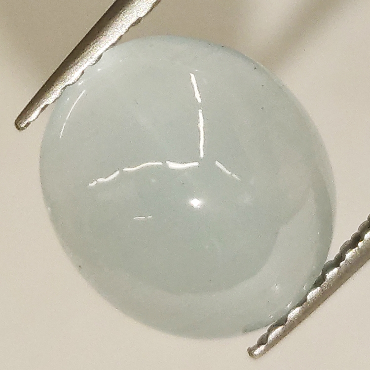 2.71ct Aquamarine cat's eye cabochon cut 10.03x8.67x4.58mm