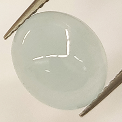 2.71ct Aquamarine cat's eye cabochon cut 10.03x8.67x4.58mm