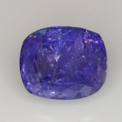 3.89ct Tanzanite taglio cuscino 9.5x8.0mm