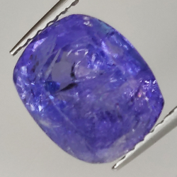 3,89ct Tansanit Kissenschliff 9,5x8,0mm