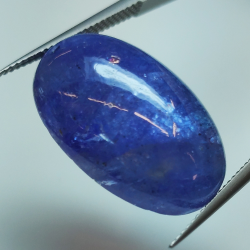 25.67ct Tansanit cabochon oval 22.7x14.2mm