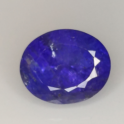 3.84ct Tansanit ovaleschliff 9.9x8.2mm