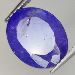 3.81ct Tanzanite taglio ovale 10.7x8.5mm