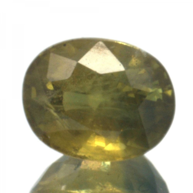 Saphir vert 1,40 ct taille ovale 6,69x5,27 mm